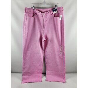 Old Navy Jeans Womens 20 Pink Sky Hi High Rise Wide Leg Denim (40x30) NWT